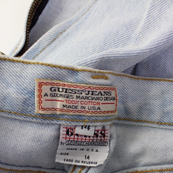 Vintage Guess Light Wash Zip Ankle Jeans 14 Girls - Picture 8 of 9